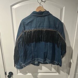 Denim Jacket with Fringe